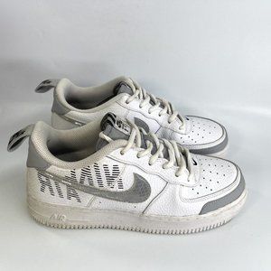 Nike Air Force 1 '07 GS Low Trainers bq5484-100 White Grey Youth US Size 6.5Y